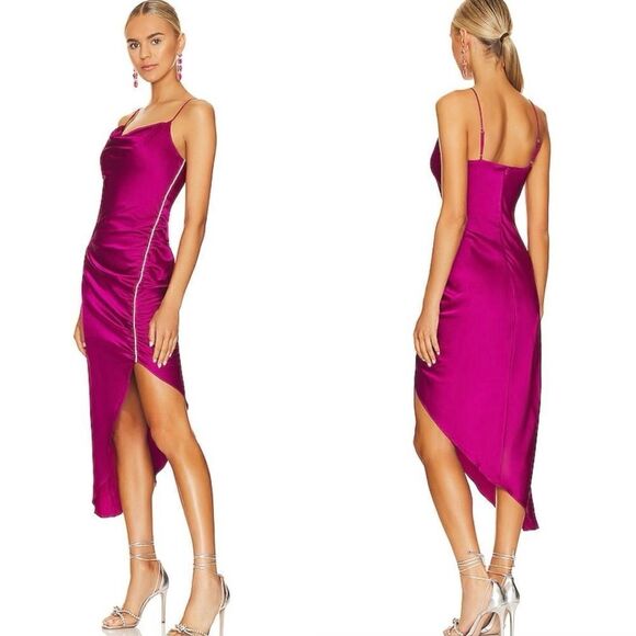 NWT REVOLVE ASTR The Label Anika Dress in Fuchsia Pink Size Small - Picture 1 of 11
